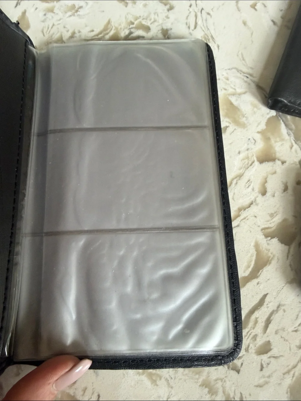 Men's Black Faux Leather Card Holder & Wallet Set – Sleek Organizer